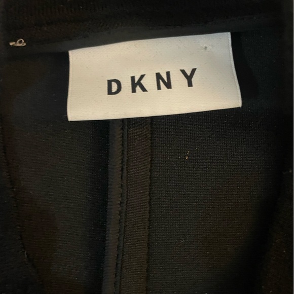DKNY black velvet structured batwing bomber jacket - Picture 8 of 8